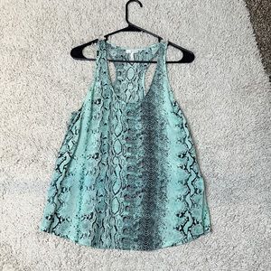 2/$15.  100% Joie Mint Green Snake Print Tank Top